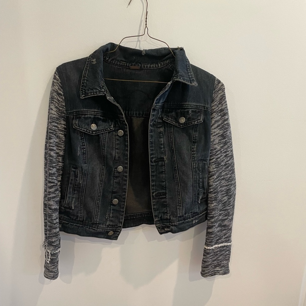 Free People Denim Sweater Jacket - Picture 2 of 6